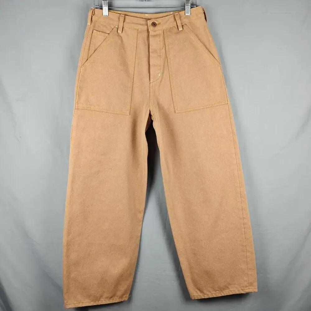 Cone Denim Carpenter Pants Mens 36x27 Brown Relaxed Fit Workwear Utility Pockets